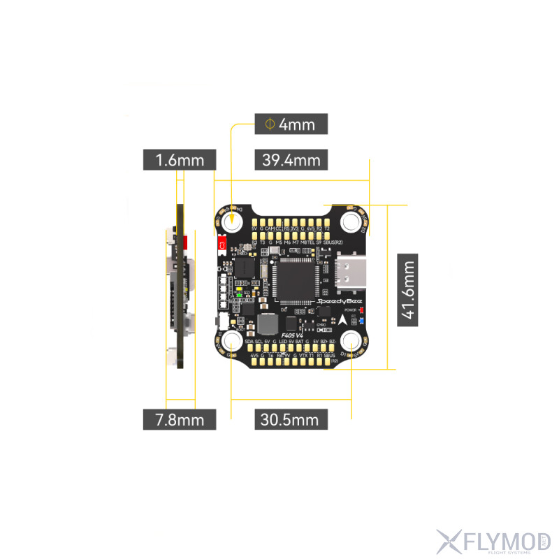 Контролер польоту SpeedyBee F405 V4 30 x 30 мм