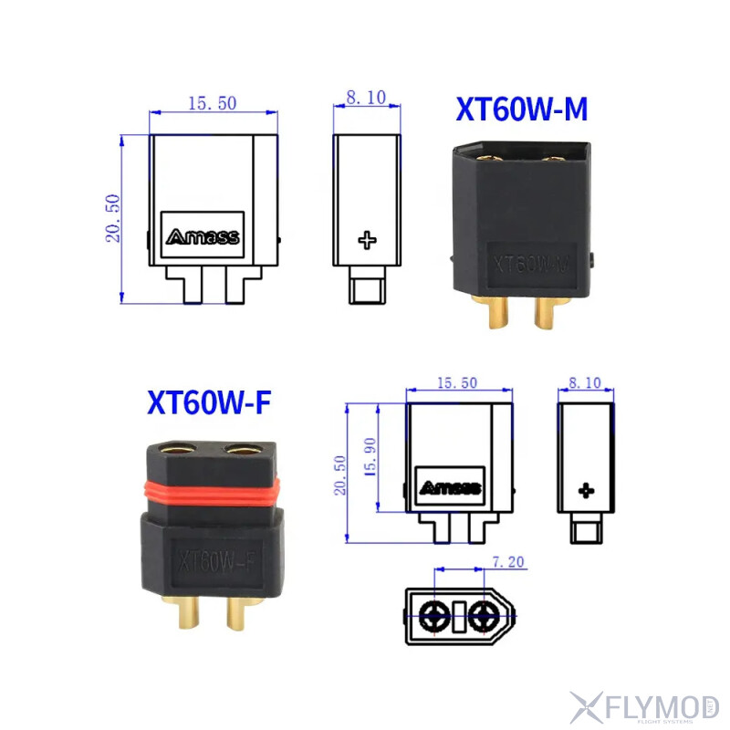 Конектори Amass XT60 W