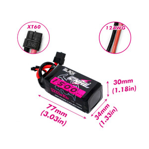 Акумулятор CNHL Black Series 1500mAh 11 1V 3S 100C Lipo