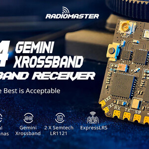 Приймач Radiomaster XR4 Gemini Xrossband Dual-Band ExpressLRS 2 4GHz 900MHz