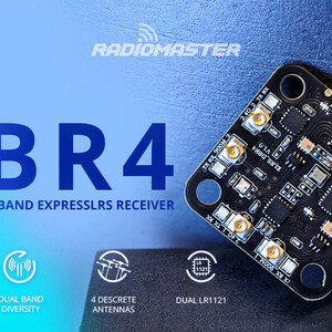 Приймач RadioMaster DBR4 Xross Gemini ExpressLRS Dual Band 2 4GHz 900MHz