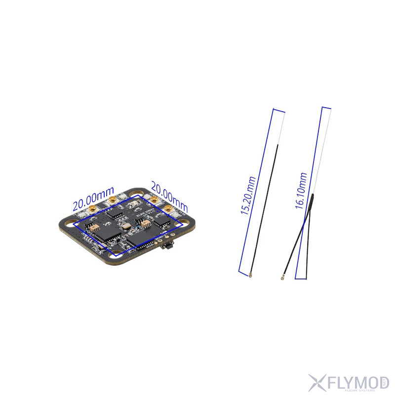 Приймач RadioMaster DBR4 Xross Gemini ExpressLRS Dual Band 2 4GHz 900MHz