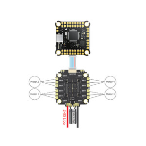 Стек контролю польоту FlyFishRC F4 V01 ESC 50A 60A 1-8S 30x30мм