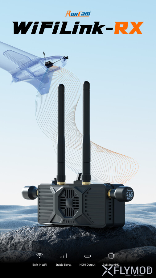 Відеоприймач RunCam WiFiLink-RX Digital HD Receiver Support OpenIPC   Ruby System VTX