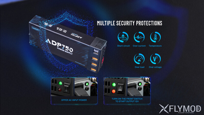 Блок живлення ToolkitRC ADP750 750W XT60