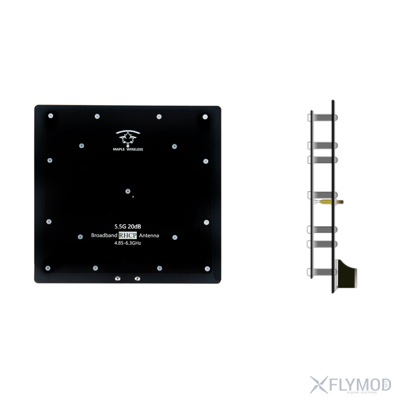 Спрямована патч антена Broadband Maple Wireless 4 9-6G 20dB RHCP