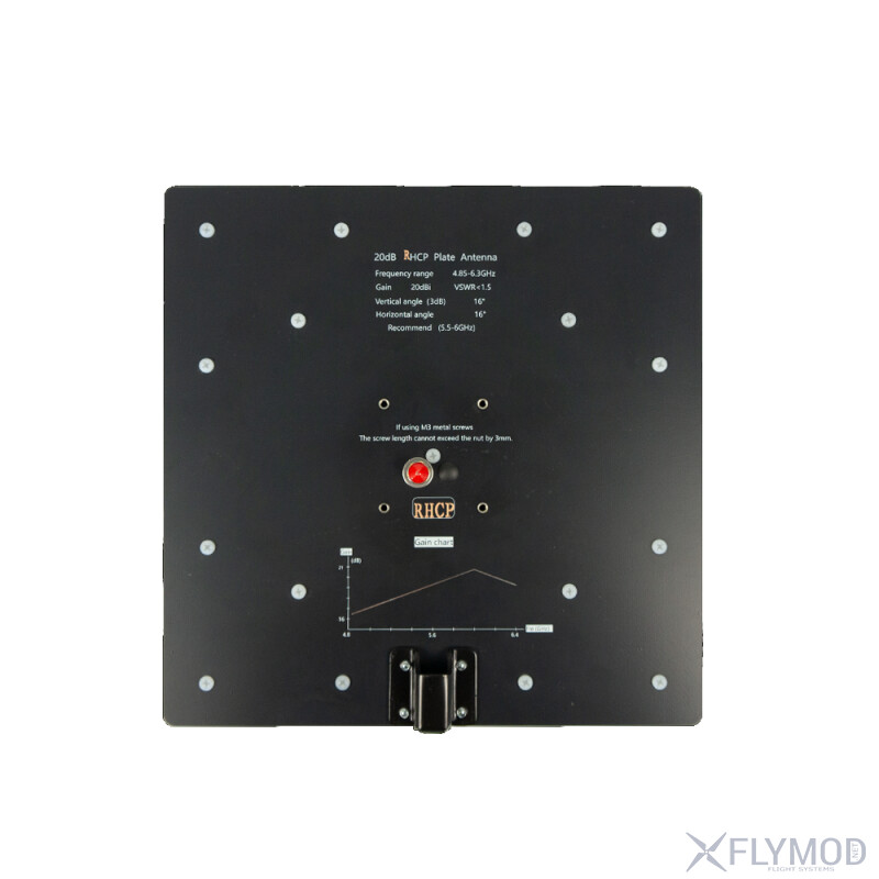 Спрямована патч антена Broadband Maple Wireless 4 9-6G 20dB RHCP