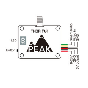 Відео передавач PEAK THOR T67 6 1G - 7 2G 3W 64 канали FPV VTX