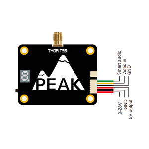 Відео передавач PEAK THOR T35 3 0G - 4 9G 3W 64 канали FPV VTX