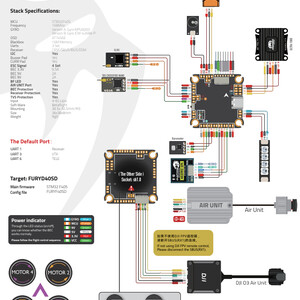 Стек контролю польоту MAMBA F405 MK2 V2 з ESC F65 65A 6S