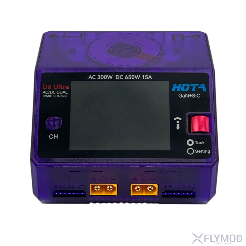 Зарядний пристрій HOTA D6 Ultra Dual 300W 15A 1-6S LiPo AC DC