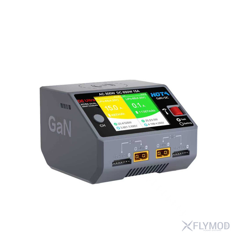 Зарядний пристрій HOTA D6 Ultra Dual 300W 15A 1-6S LiPo AC DC