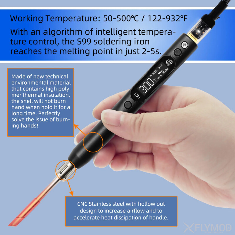 Електричний паяльник SEQURE S99 PD   QC   DC   PPS
