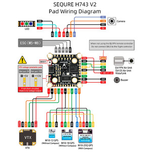 Стек контролю польоту SEQURE H743 V2 E70 G2 FC 70A 128K ESC 4 - 8S