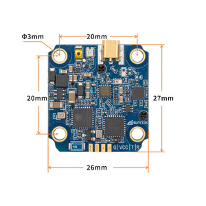 Приймач BAYCKRC UR1000 Dual Band 1000mW 868MHz   900MHz   2 4GHz RX розміри