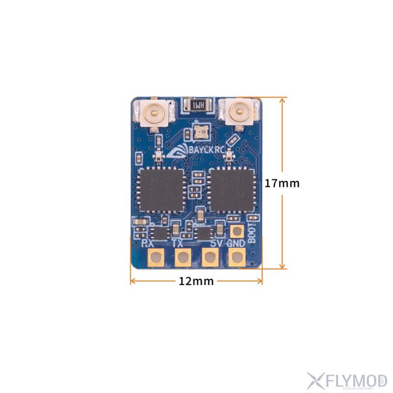Приймач BAYCKRC RRD1 2 4GHz RX розміри