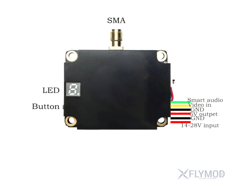 Передавач  Skyzone TX3705 3 3G 5W на 40 каналів VTX