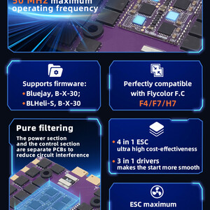 Регулятор швидкості FLYCOLOR BLS 05 4in1 80A 3-8S ESC