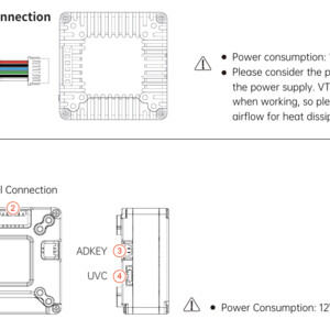 Тепловізійна камера ECLIPSE 009HD з Ascent GT Pro VTX 4W connection scheme з днання схема