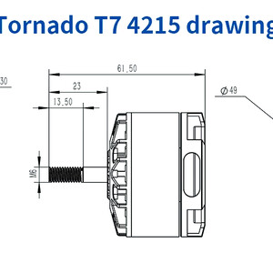 Безколекторний мотор Brotherhobby Tornado T7 4215 схема drawing