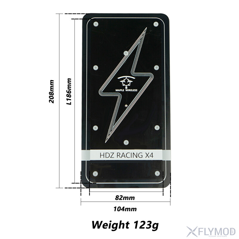 Широкосмугова антена Maple Wireless 4 85-6 3G 17dBi RHCP dimensions розмір