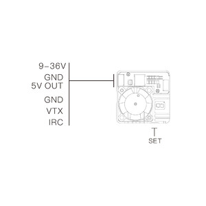 Відеопередавач Skyzone VT5850 CNC 6 2G 5W VTX на 64 канали схема підключення wiring scheme