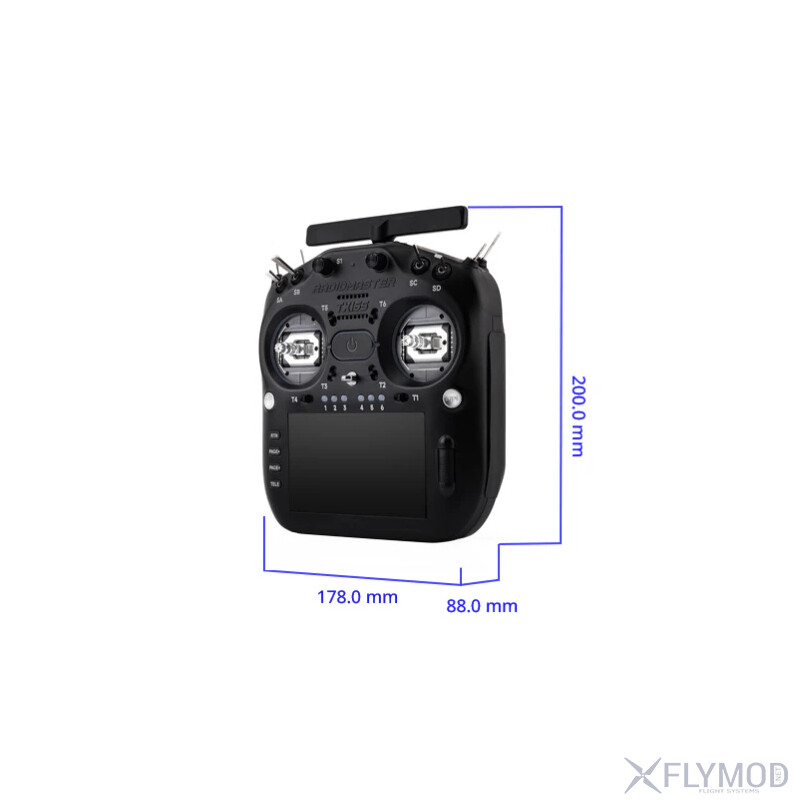 Апаратура радіокерування RadioMaster TX16S MK3 2 4GHz Sub-G 900MHz 16CH size розмір