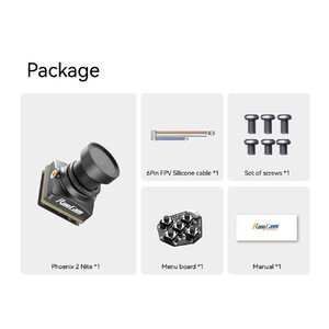 Камера RunCam Phoenix 2 Nite 1500TVL 1 2 8  CMOS 4 3 16 9 PAL NTSC package комплектація