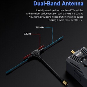 Модуль передавача GEPRC LINKFLOW 915M 2 4G 1000mW Dual-Band TX