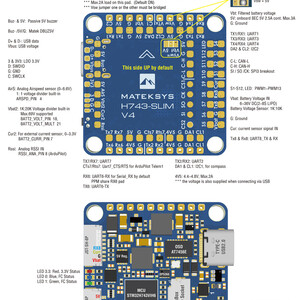 Контролер польоту Matek H743-SLIM V4 layout схема