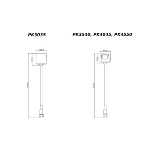 Антена Peak PK3035 PK3540 PK4045 PK4550 3 0-5 0G 4dBi dimensions розмір