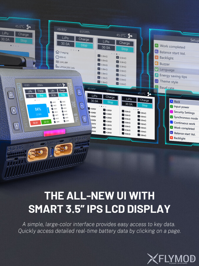 Зарядний пристрій ToolkitRC M14DAC 2500W 6-14S