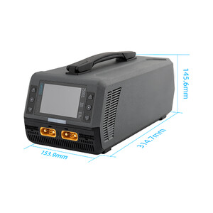 Зарядний пристрій ToolkitRC M14DAC 2500W 6-14S розмір dimensions