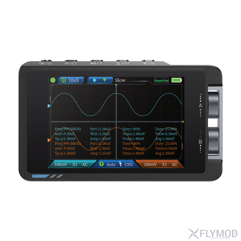 Цифровий осцилограф із вбудованим генератором сигналів FNIRSI DS215H 2-в-1 50MHz 250MS s