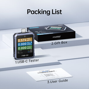 Тестер FNIRSI FNB-C2 USB Type-C PD 3 1 package комплектація