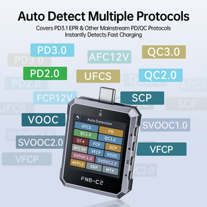 Тестер FNIRSI FNB-C2 USB Type-C PD 3 1