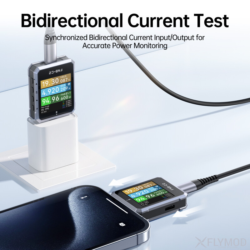 Тестер FNIRSI FNB-C2 USB Type-C PD 3 1