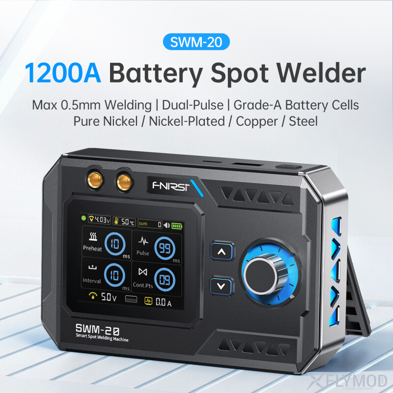 Портативний апарат точкового зварювання FNIRSI SWM-20 2-в-1 1200A