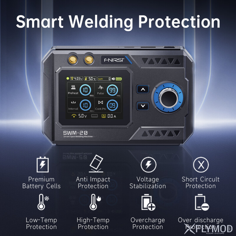 Портативний апарат точкового зварювання FNIRSI SWM-20 2-в-1 1200A