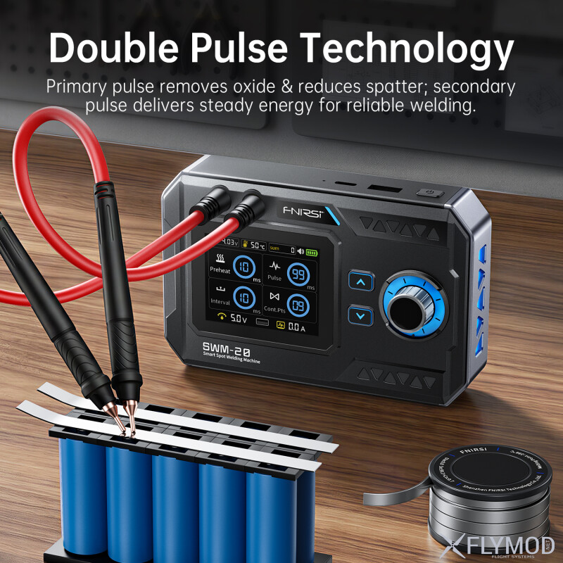 Портативний апарат точкового зварювання FNIRSI SWM-20 2-в-1 1200A