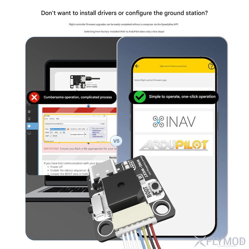 Стек контролю польоту COREWING F405 Wing V2