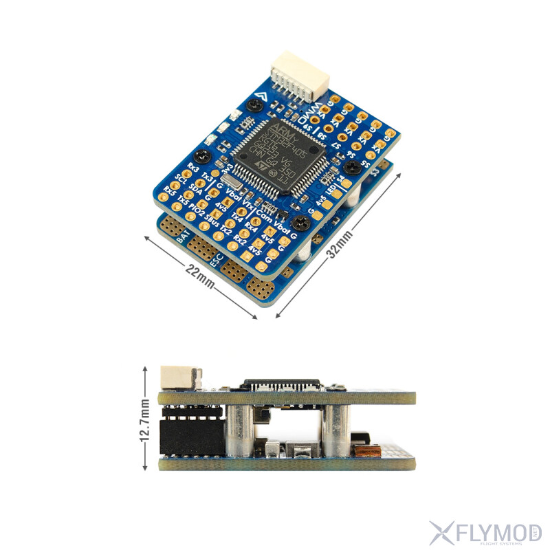 Контролер польоту Matek F405-WMO розмір dimensions