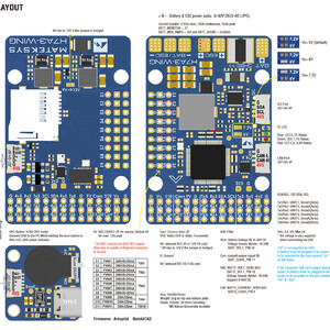 Контролер польоту Matek H7A3-WING layout макет