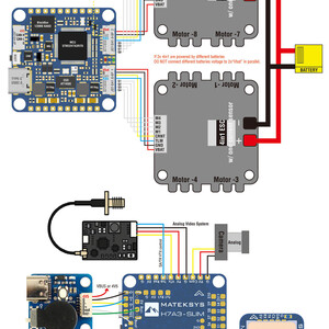 Контролер польоту Matek H7A3-SLIM wiring diagram схема підключення