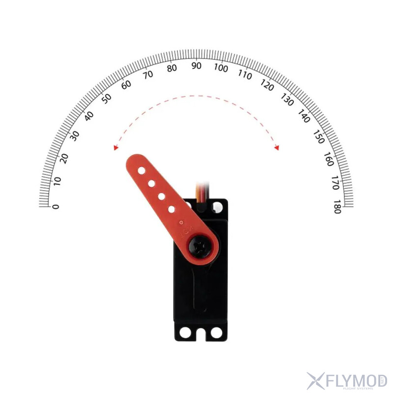Безколекторний мікро сервопривід KST X12-708 з металевим редуктором кут angle