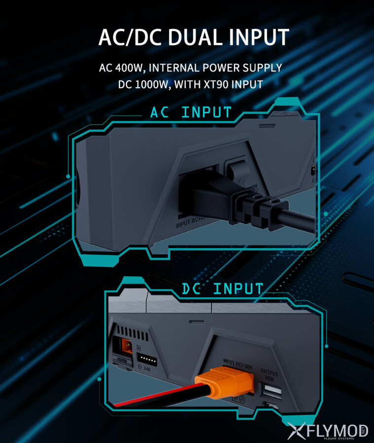 Зарядний пристрій ToolkitRC Q6AC AC 100Wx4 DC 250Wx4