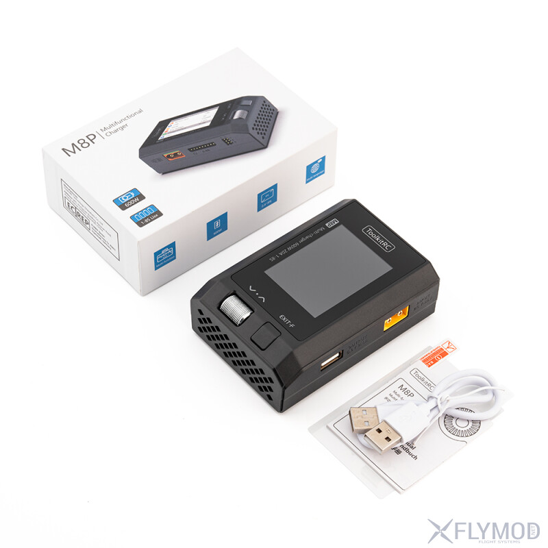 Зарядний пристрій ToolkitRC M8P DC 600W 20A package комплектація
