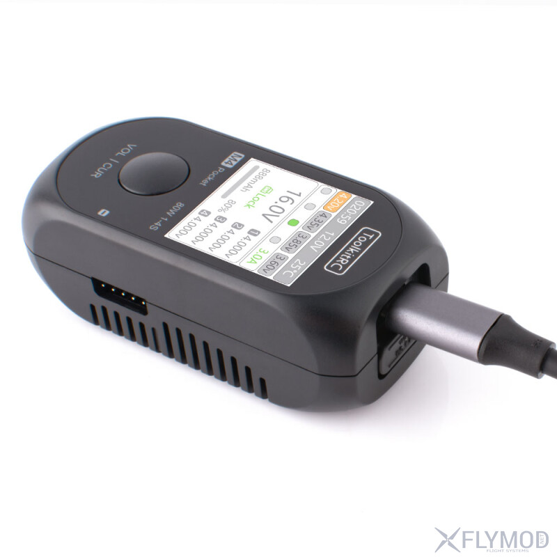 Зарядний пристрій ToolkitRC M4 Pocket 80W 5A 1-4S