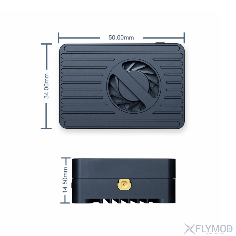Відеопередавач Foxeer Reaper 3 3G 4W VTX на 40 каналів dimensions розмір
