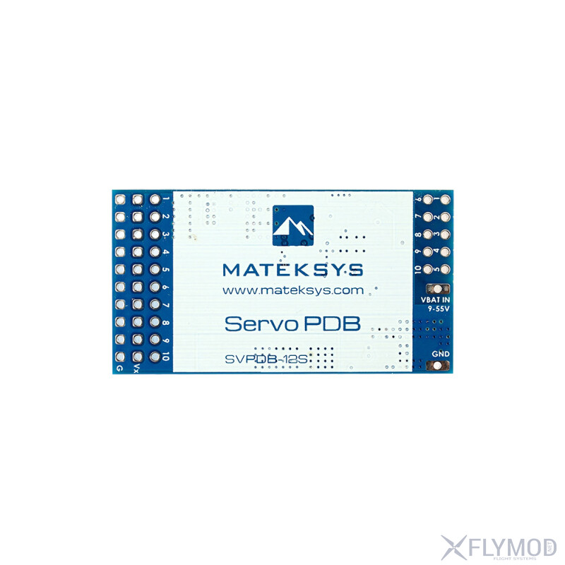 Плата розводки живлення Matek SVPDB-12S з BEC 9-55V to 5 6 8V для сервоприводів